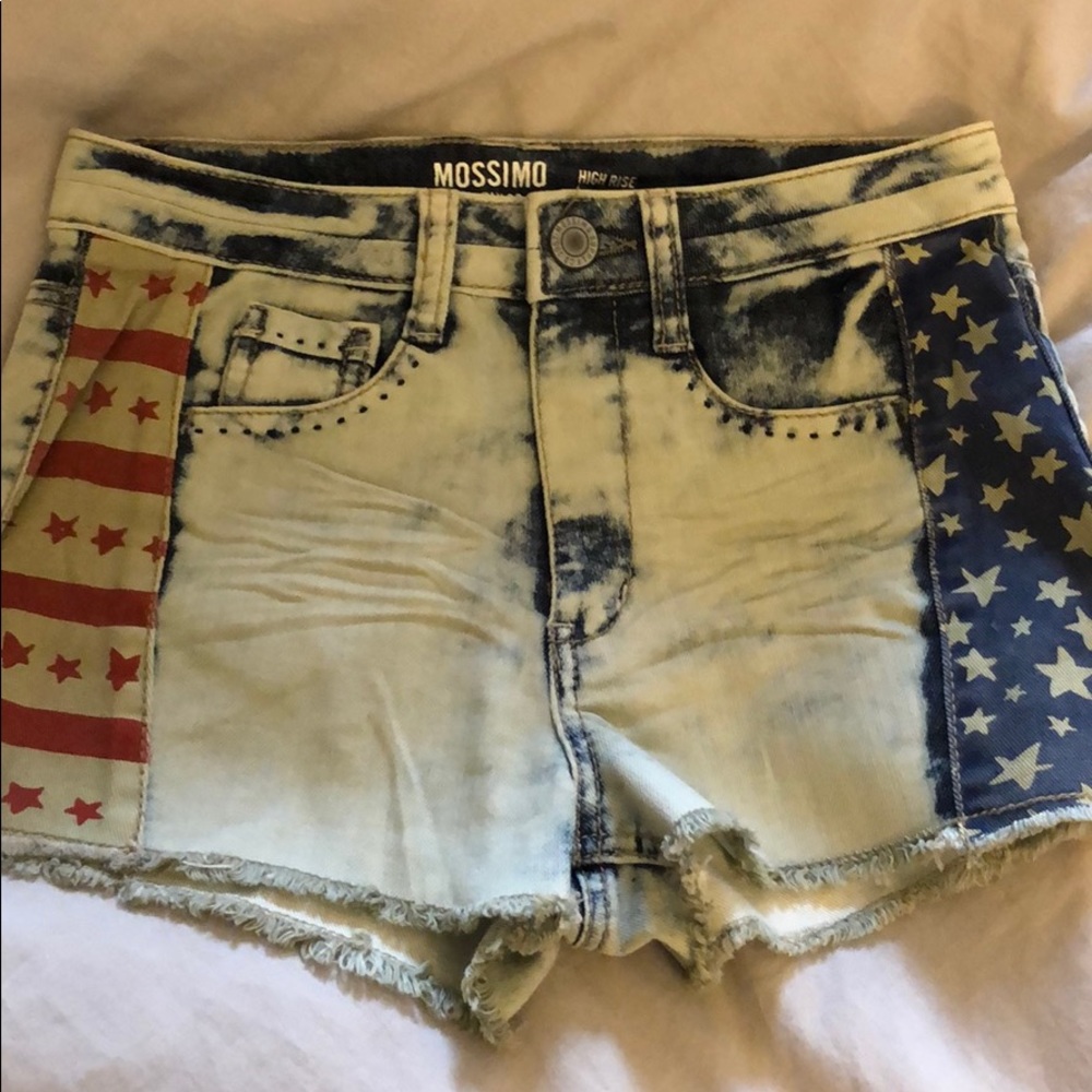 Brand New High Wasted Patriotic Denim Shorts